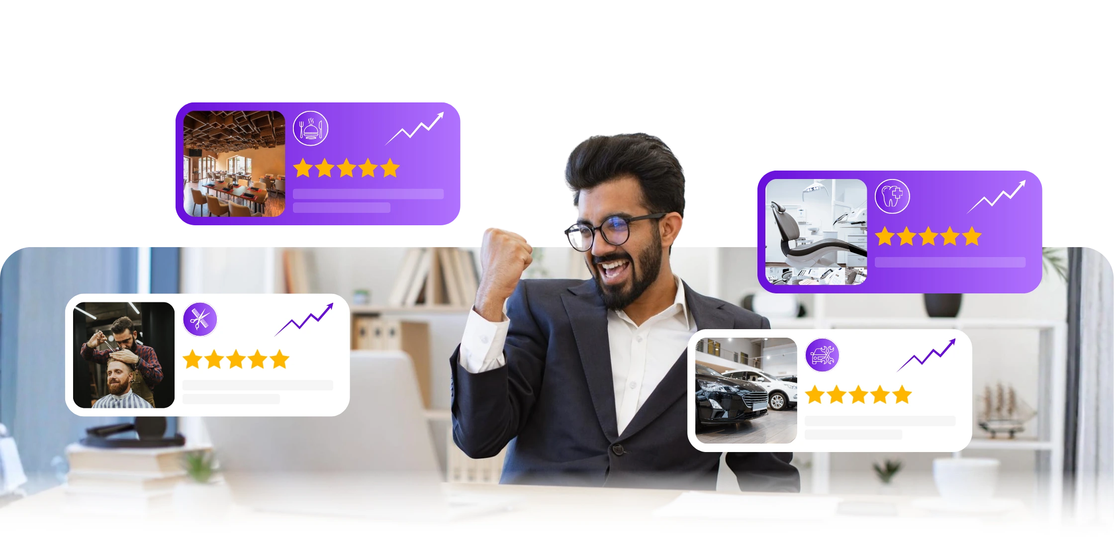 Multi-location business owner managing all Google profiles from one Revplies dashboard